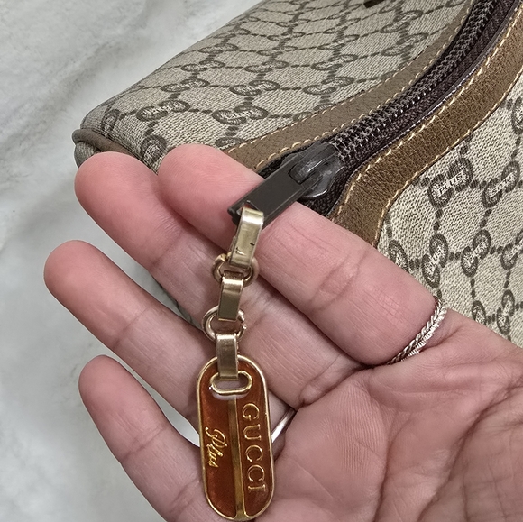 GUCCI GG Plus Canvas Boston Bag PVC Leather Beige - Picture 13 of 16